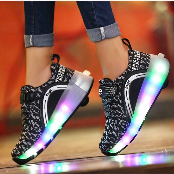 SDSPEED Kids Roller Skate Shoes with Single Wheel Shoes Sport Sneaker LED - Picture 6 of 6